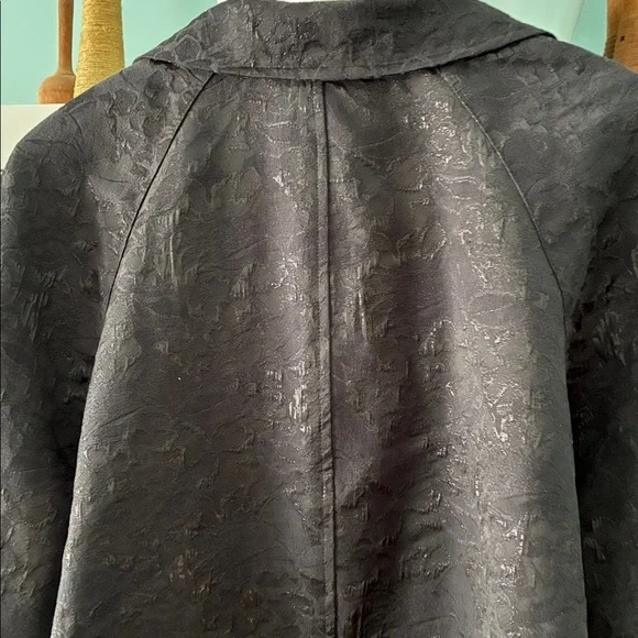 Lane Bryant sz 18 Black Shimmer Lightweight Women's Duster Coat euc - Picture 8 of 9